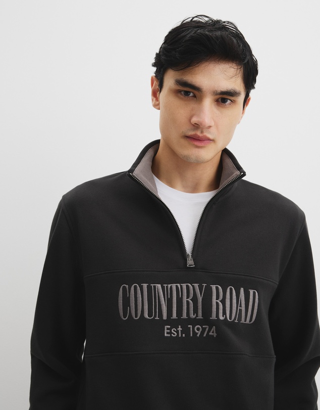 Country Road - Australian Cotton Half Zip Heritage Sweat