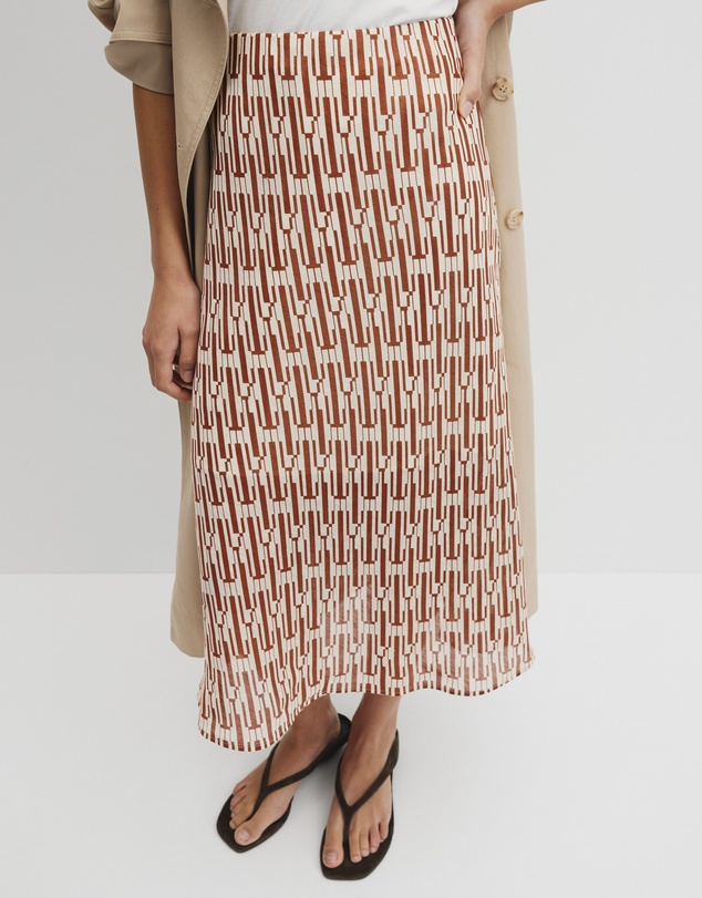 Country Road - Print Bias Midi Skirt