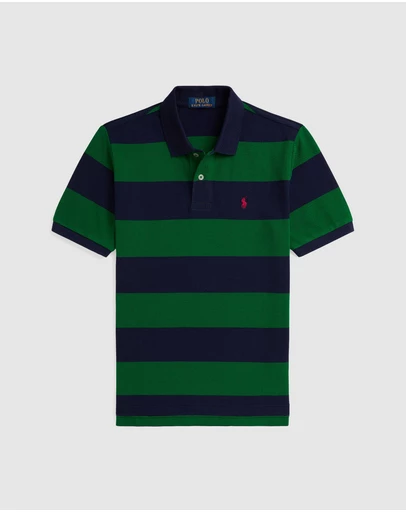 Polo Ralph Lauren - Striped Cotton Mesh Polo Shirt - Teens