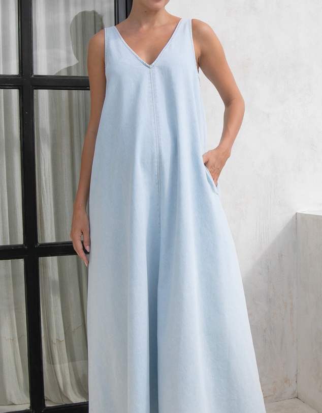 Soon Maternity - Emily Denim Maxi Dress