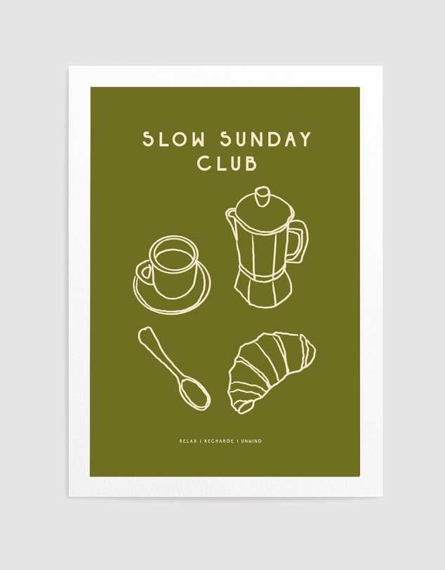 Olive et Oriel - Slow Sunday Club No2 by Treechild Art Print