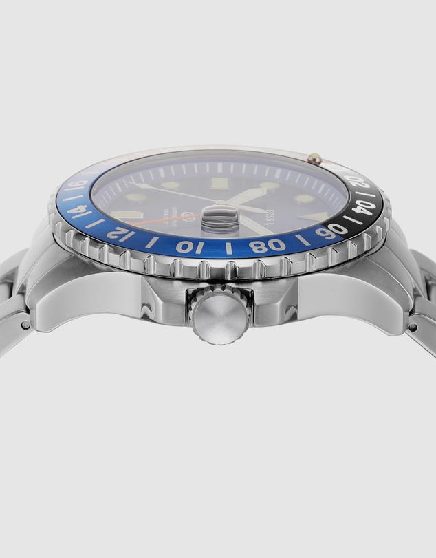 Fossil - Fossil Blue Silver Tone Analogue Watch