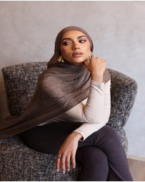 Mod Squad - Textured Hijab- Coffee Bean