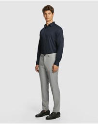 yd. - Clubman Pure Cotton Twill Slim Dress Shirt