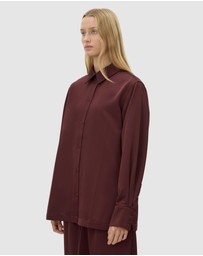 C&M CAMILLA AND MARC - Ground Satin Long Sleeve Shirt