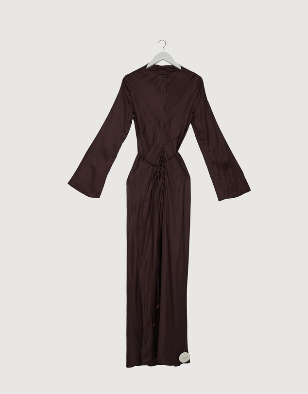 Revibe - Repaired Shona Joy Agnes Long Sleeve Maxi Dress with Belt - AU 10