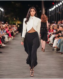 Carla Zampatti - Ivory Crepe Crop Jacket