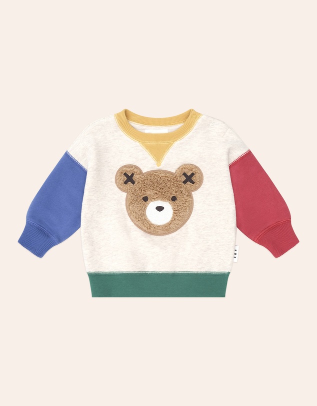Huxbaby - Furry Huxbear Colour Block Sweat - Babies-Kids
