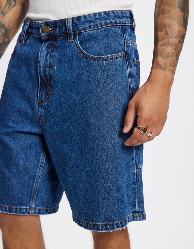 Thrills - Mid Slacker Relaxed Long Denim Shorts