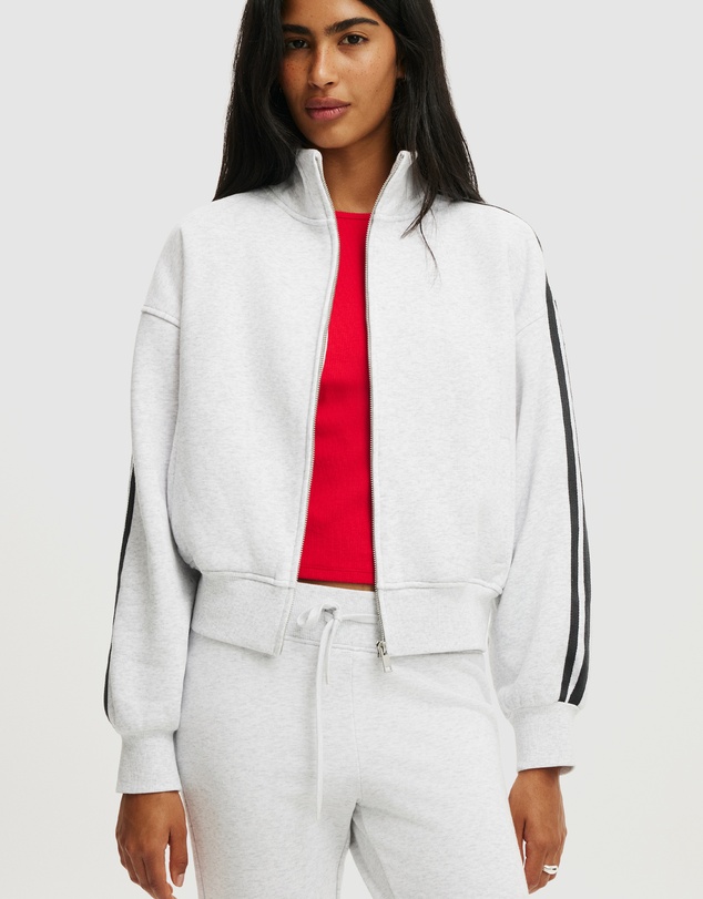 Cotton On - Funnel Neck Fleece Zip Through Sweat