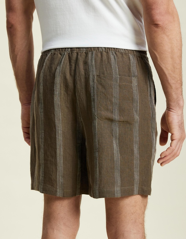 AERE - Linen Stripe Euro Shorts
