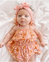 WITH LOVE FOR KIDS - Cotton Muslin Ruffle Playsuit - Babies
