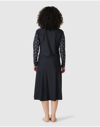 Modest Mermaid - Classic Dot tie front dress SPF50+
