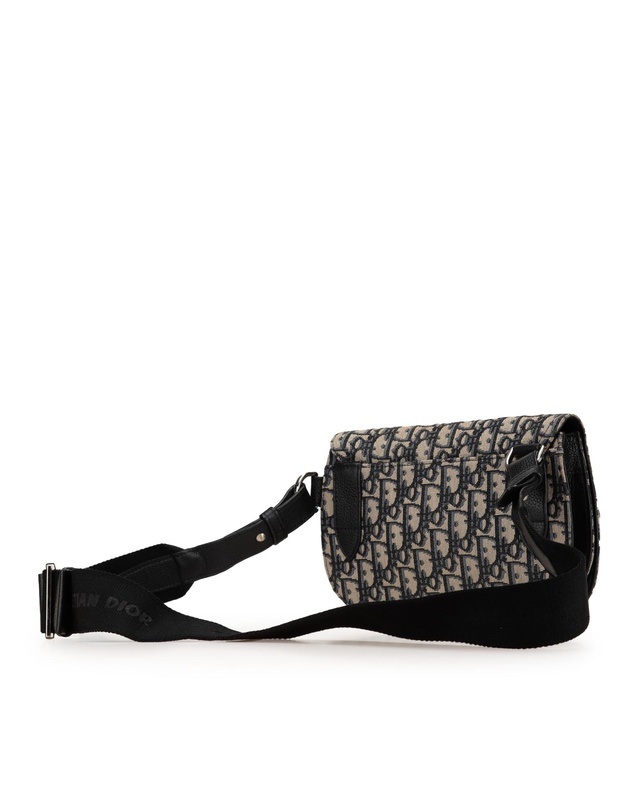 Pre-Loved by Azura Reborn - Pre-Loved Dior Oblique Saddle Crossbody Messenger Pouch with Leather Trim