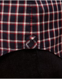 Trenery - Regular Fit Fine Check Shirt in Navy