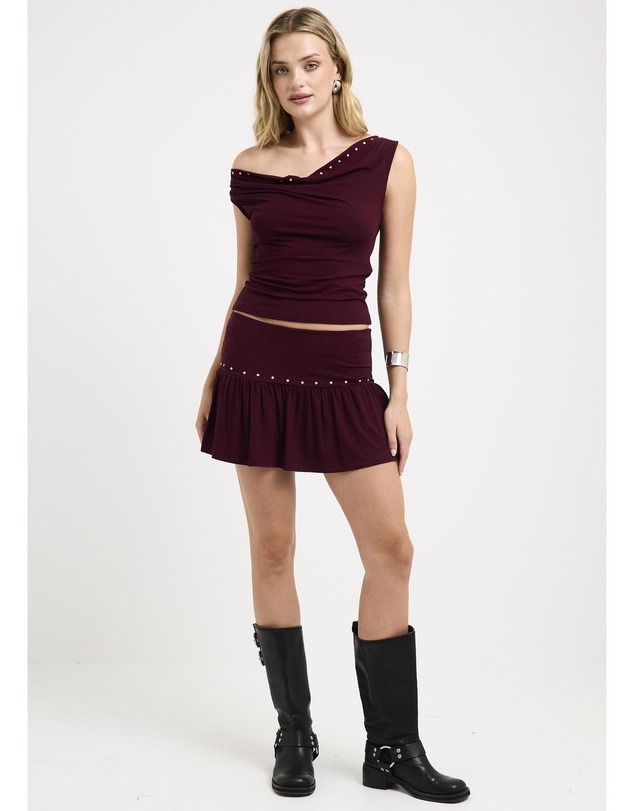 Insight - Lina Studded Cowl Neck Top