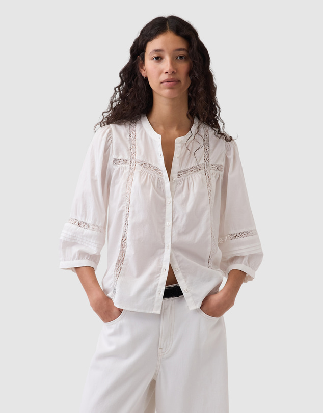 GAP - 3/4 Sleeve Femme Lace Top