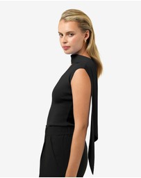 Forcast - Isadora V-Neck Scarf Knit Top