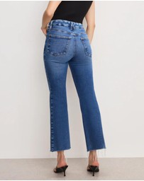 Good American - Soft Tech Good Legs Cropped Mini Boot Jeans