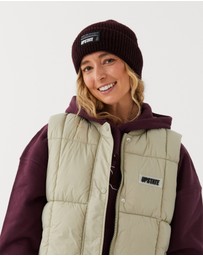 Upstate - Ribbed Luxe Beanie - Deep Cherry