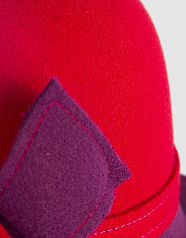 Max Alexander - Winter Felt Red/Wine Cloche Hat