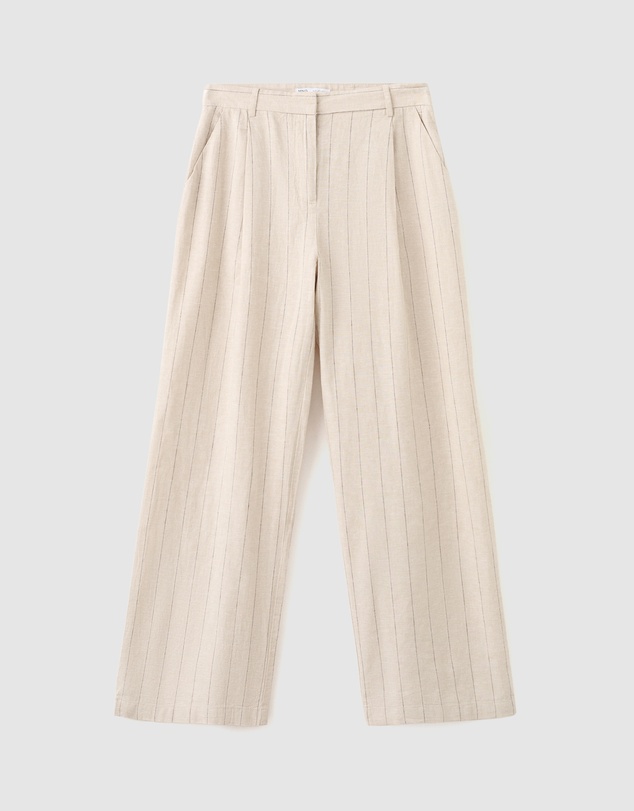 M.N.G - Pinstripe Linen Trousers