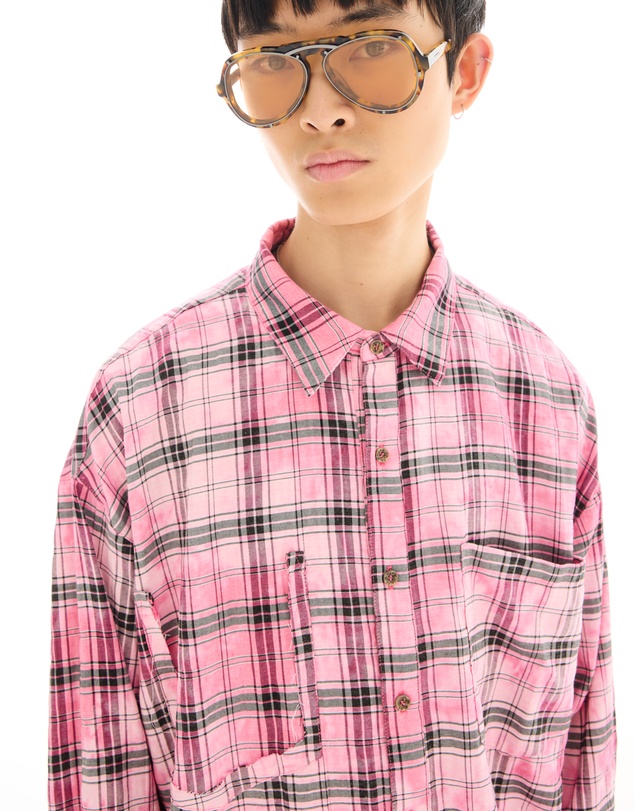 THE TALES - Washed Oversized Willow Check Shirt
