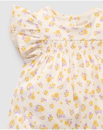 Purebaby - Luciana Shirred Romper -Kids-Babies