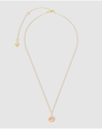 Wanderlust + Co - Donut Strawberry Glazed Gold Necklace
