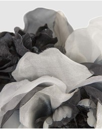 Max Alexander - Multi-Tone Black and White Flower Headband Fascinator