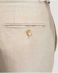 Oxford - Byron Wool Linen Cuffed Suit Trousers