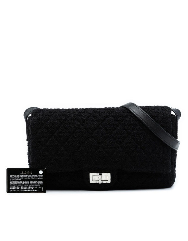 Pre-Loved by Azura Reborn - Pre-Loved Jumbo Reissue 2.55 Quilted Tweed Easy Messenger Flap