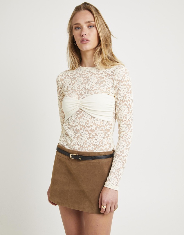 Alice In The Eve - Chelsea Lace Mesh Sheer Top