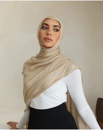 Mod Squad - Double Stitch Hijab- Oat