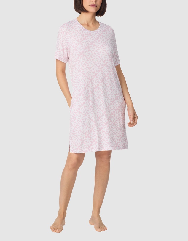 DKNY - Logo Print Viscose Jersey Short Sleeve T-Shirt Nightgown