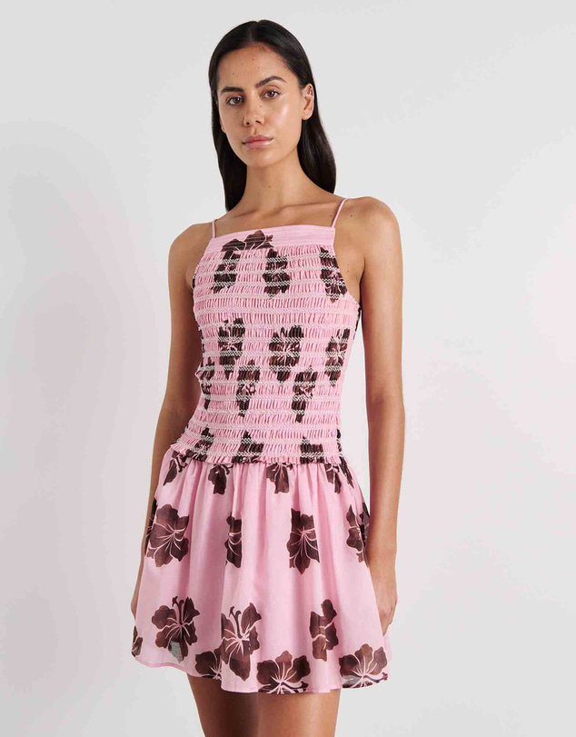Jag - Bobbi Shirred Mini Dress