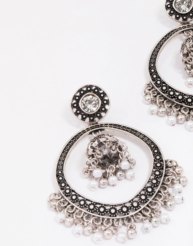 Lovisa - Antique Silver Beaded Ball Drop Earrings