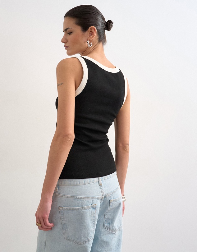 TOPSHOP - Raja Rib Scoop Neck Vest