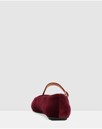 Rollie - Mary Jane Velvet Flat
