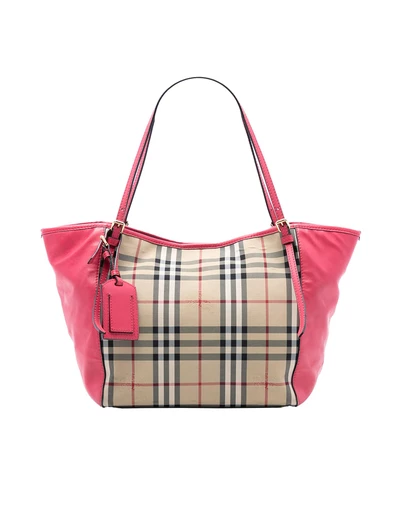 Pre-Loved by Azura Reborn - Pre-Loved Small Haymarket Check Canvas and Leather Canterbury Tote