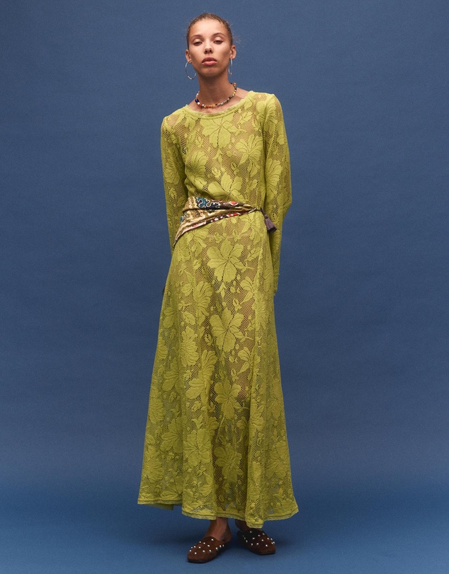KINGA CSILLA - Nova Lace Cherry Maxi Dress