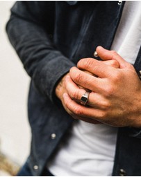 Haze & Glory - ICONIC EXCLUSIVE - Ring Signet Ring Firestarter in 925 Sterling Silver