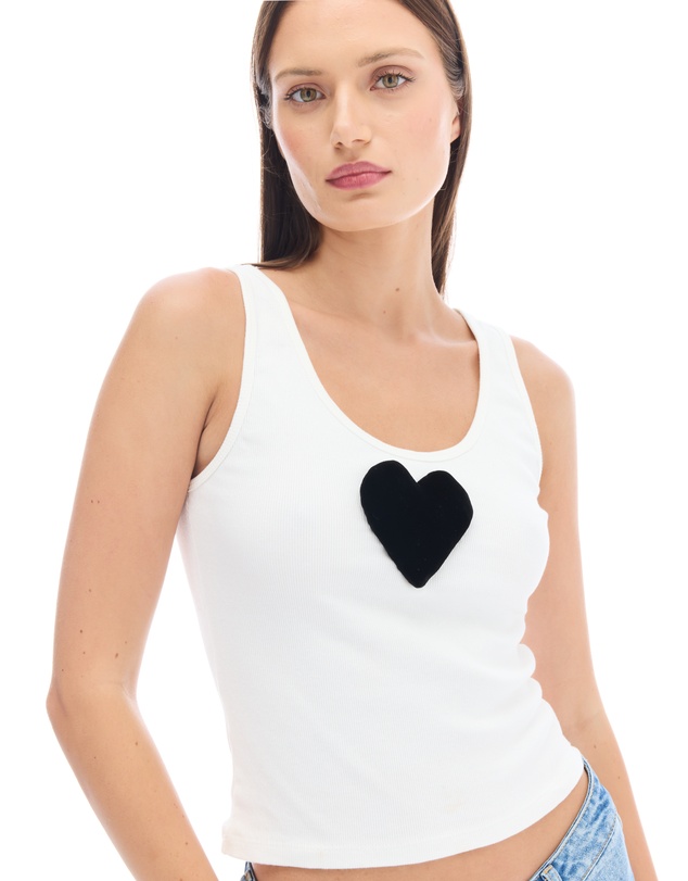 THE TALES - We Love 3D Velvet Heart Singlet
