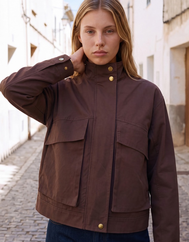 The Fated - Felicity Funnel Neck Bomber Jacket