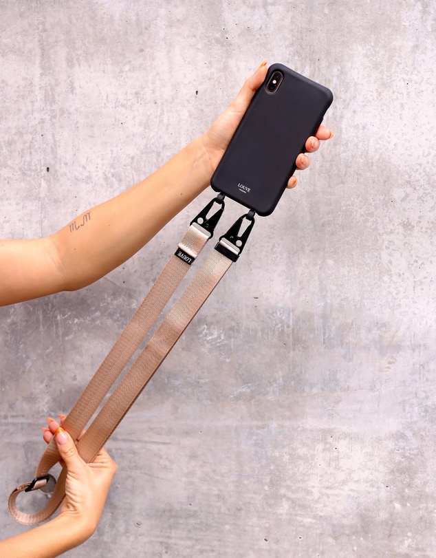 LOUVE COLLECTION - Le Café Noir Phone Case + Latte Love Lanyard