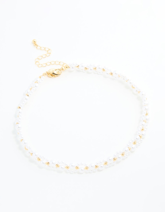 Lovisa - Gold Plated Pearl Choker Necklace