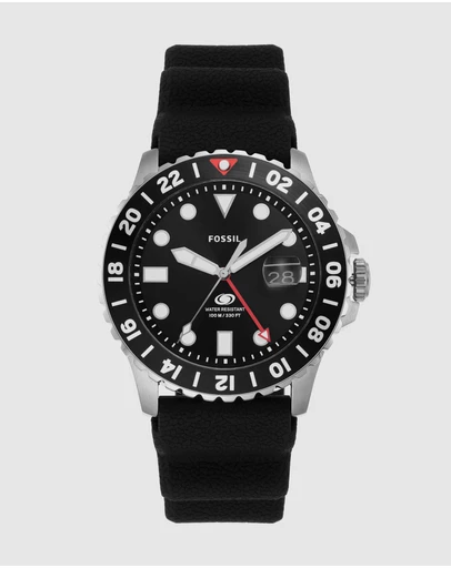 Fossil - Fossil Blue Black Analogue Watch