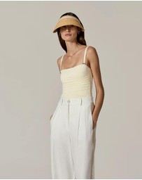 Helen Kaminski - Bianca 12 Raffia Stripe Visor