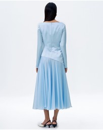 JUSTIN TONG - Selene Contrast Midi Dress