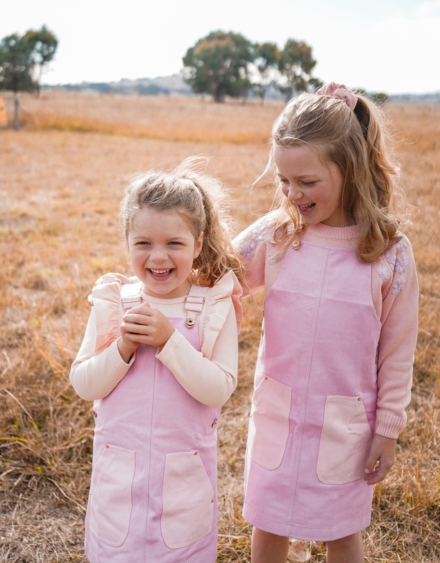 WITH LOVE FOR KIDS - Hazel Denim Pinafore Dress - Babies - Kids